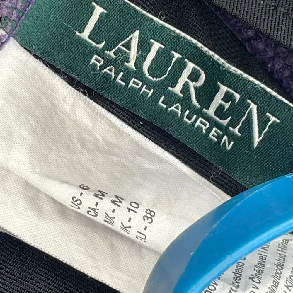 ~ Lauren Ralph Lauren 6 Swimsuit Underwire Tummy Control Ruffle 1-pc LRL Purple